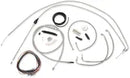 Harley Davidson Flhtcui [LA CHOPPERS] - Complete Stainless Steel Braided Handlebar Cable/Brake Line Kit