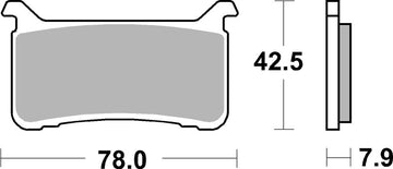 Honda Cbr 600 [BREMBO] - Plaquettes de Frein Compétition Carbone Céramique - 07HO63RC