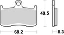 Triumph Daytona 675 [BREMBO] - Competition Carbon Ceramic Brake Pads - 07KA23RC