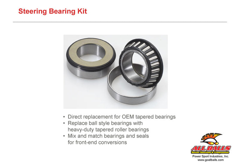 Triumph Street Triple [ALL BALLS] - Kit steering head bearing for: APRILIA RS250,