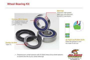 Honda St 1300 [ALL BALLS] - Rear wheel bearing kit for ST1300