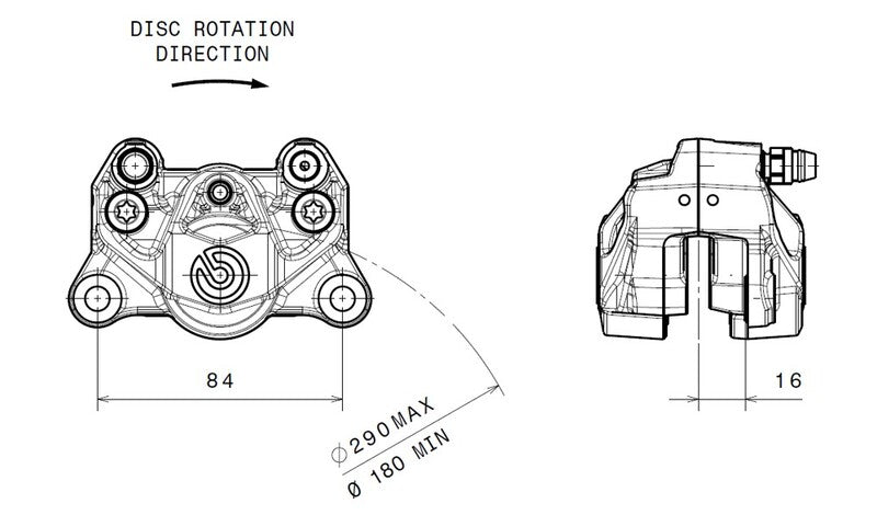 Ducati Hypermotard 939 [BREMBO] - Rear brake caliper Ø34mm titanium