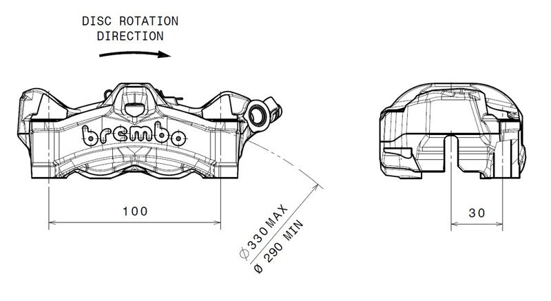 Honda Cb 1000 [BREMBO] - Etrier de frein Stylema droit gauche noir