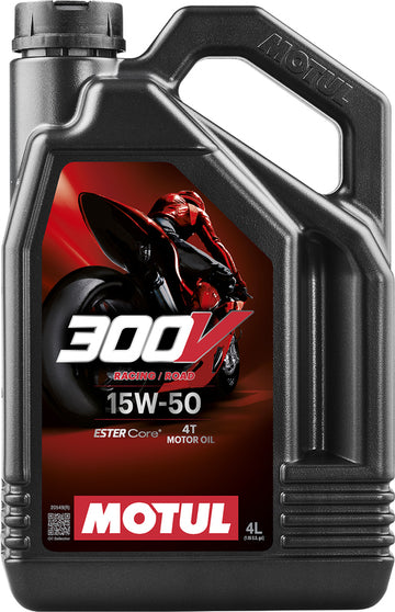 Ligne d'usine 300 V 4T 15W50 Huile de moteur 4L [motul]