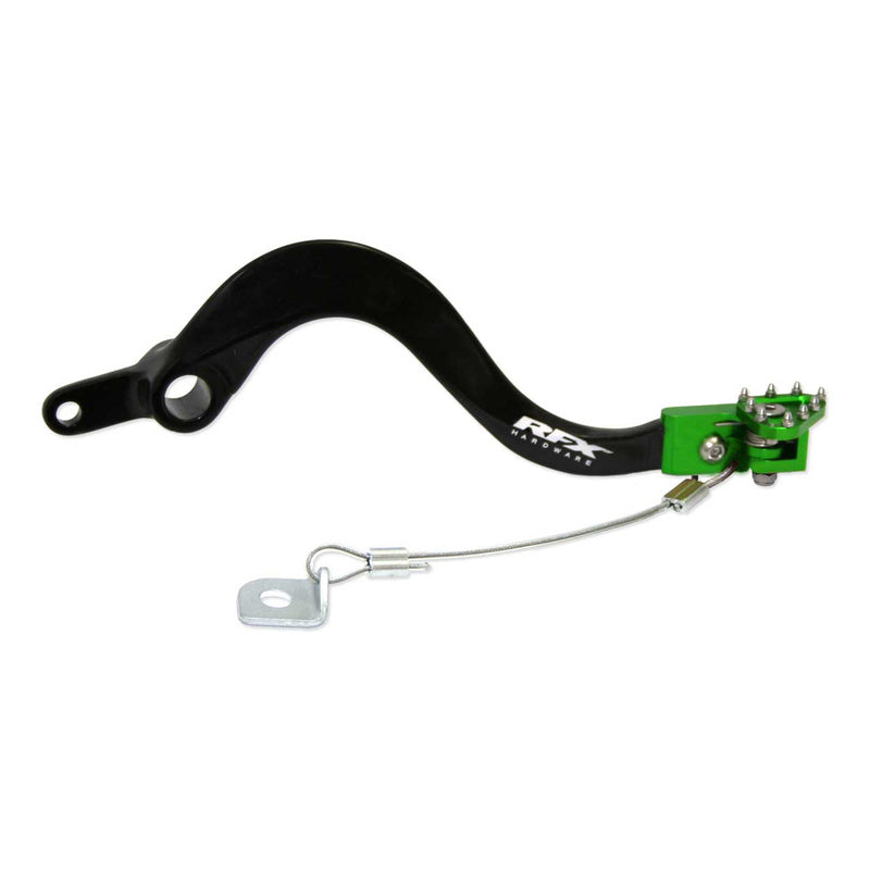 Kawasaki Kx 250 [RFX] - Levier de frein arrière Pro FT (Noir/Vert) - Kawasaki KXF250/450