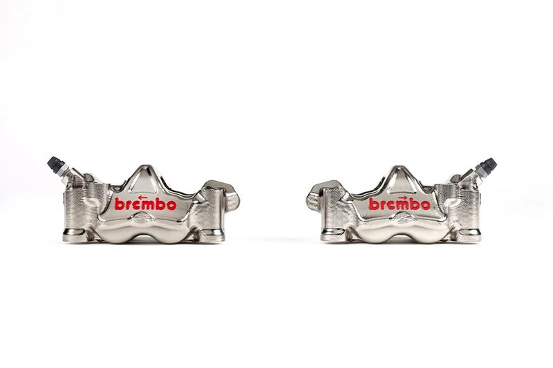 Honda Cb 1000 [BREMBO RACING] - Pair of GP4RX - 1mm brake calipers (CNC machined - chrome plated) (with pads)