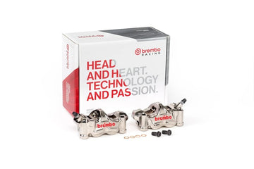 Yamaha Tracer 9 [BREMBO RACING] - Paire d'étriers de frein GP4RX - 18mm (usinés CNC - chromés) (avec plaquettes)