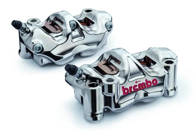 Yamaha Mt 10 [BREMBO RACING] - Pair of GP4RX - 18mm brake calipers (CNC machined - chrome plated) (with pads)