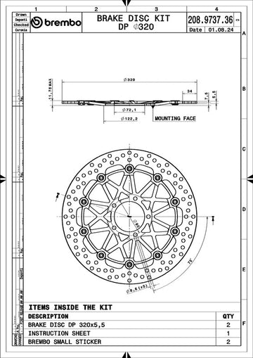 Ducati Diavel 1200 [BREMBO RACING] - UPGRADE Supersport pair of floating brake discs – 208973736 - 0
