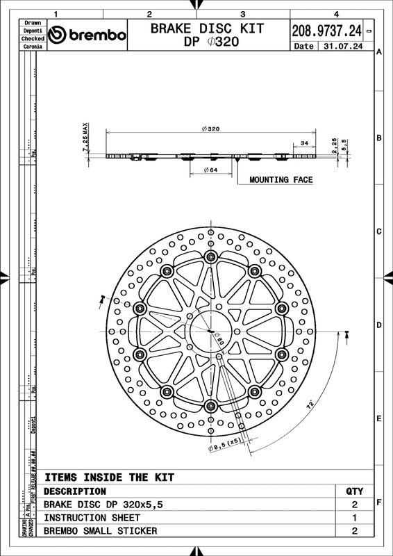 Ktm 1290 Super Duke R [BREMBO RACING] - UPGRADE Supersport round floating brake discs - in pairs