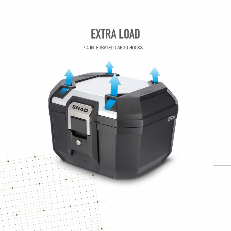 Honda X-Adv [SHAD] - Topcase Terra TR41 noir/couvercle aluminium