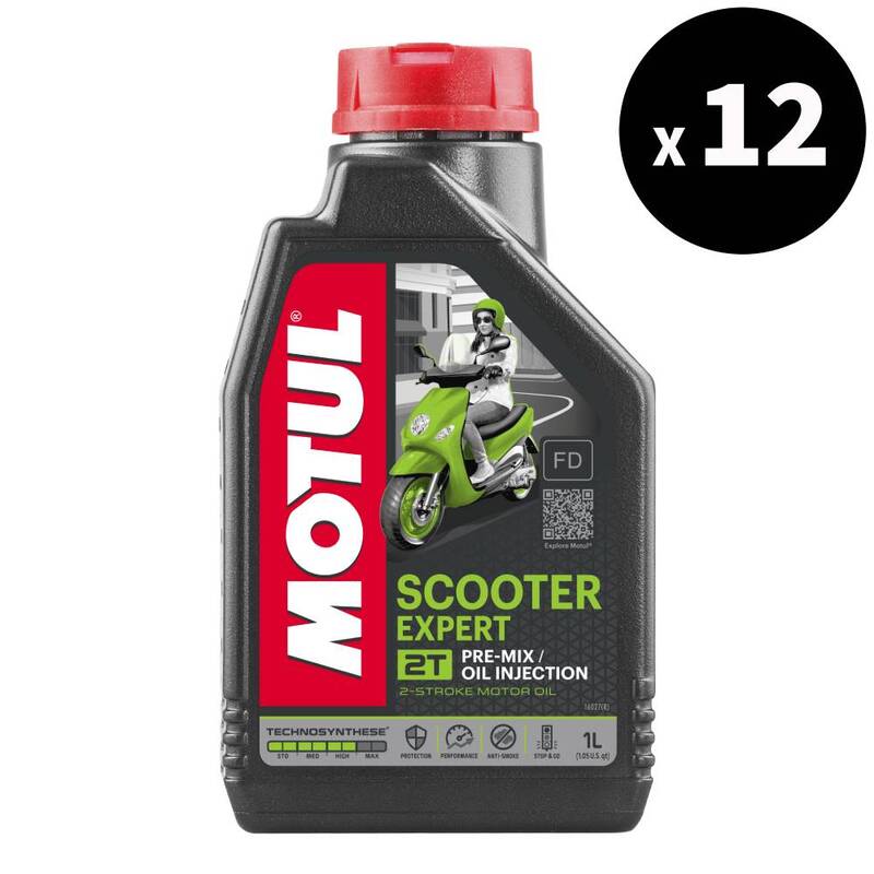 Scooter Expert 2T Motor Huile 1L, 12 Pack [motul]