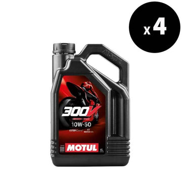 Huile moteur 10W50 4T Road Racing 4L - Ligne d'usine MOTUL 300V