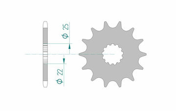 Kawasaki W 800 Street [AFAM] - Chain kit 520XMR3 15/37 Standard - Standard sprocket