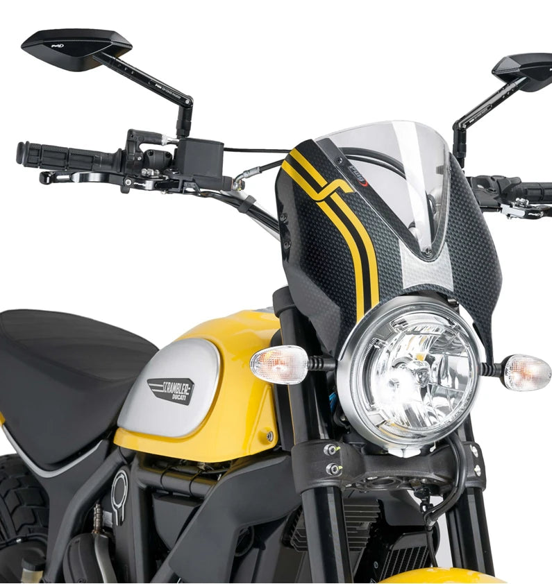 DUCATI SCRAMBLER DESERT SLED [2025] – RetroVision Windshield Visor – Black