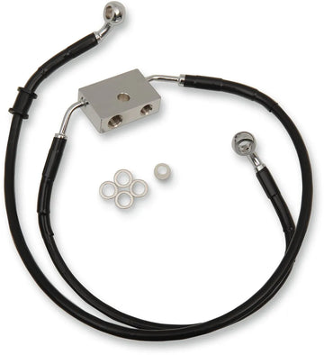 Harley Davidson Sportster 883 Iron XL 883 N [DRAG SPECIALTIES] - Kit de conduites de frein en acier inoxydable