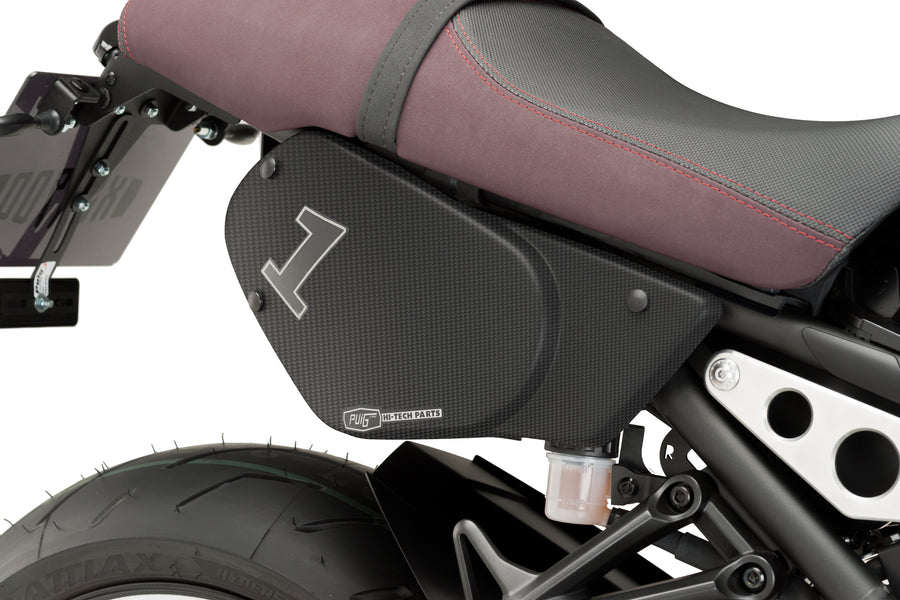 YAMAHA XSR 900 [2019] – Caches latéraux rétro – look carbone