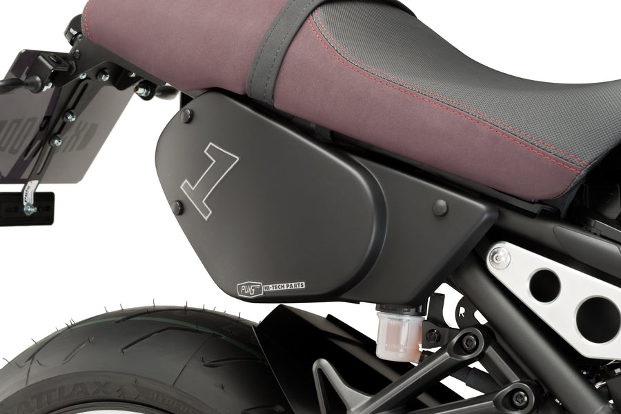 YAMAHA XSR 900 [2019] – Caches latéraux rétro – look carbone