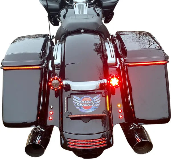Harley Davidson Flhx [CUSTOM DYNAMICS] – Cadre de plaque d'immatriculation à rayon LED