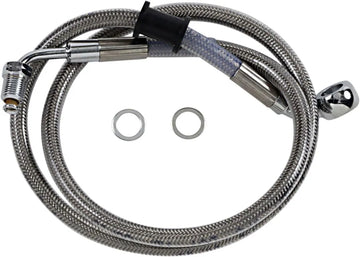 harley davidson flde [DRAG SPECIALTIES] - Conduite de frein rallongée en acier inoxydable