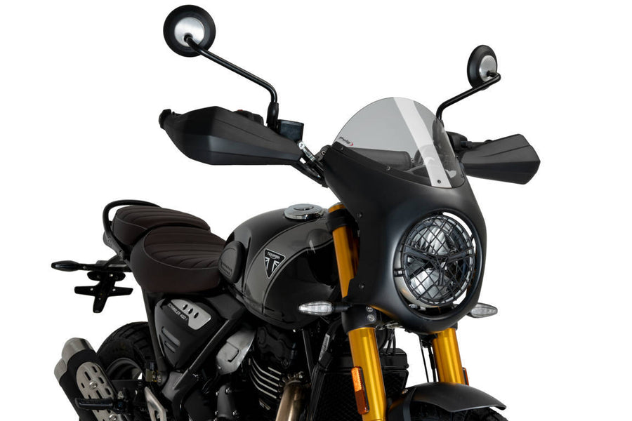 TRIUMPH SCRAMBLER 400X [2025] – Bulle Rétro Carénage – Noir