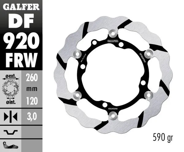 Sherco SEF-R 250 [2014] - floating wave brake disc, grooved – picture 4