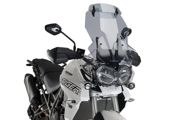 TIGER 800 XC/XR/XRX/XRT/XCX/XCA - touring screen with visor | Tinted | PUIG 9658H