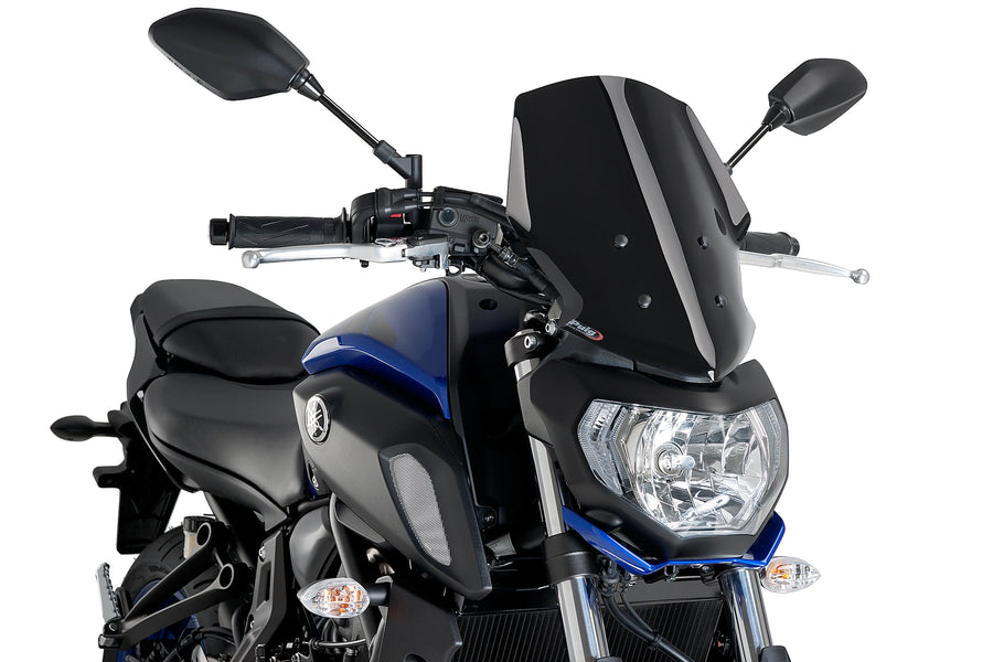 YAMAHA MT-07 [2020] - New Generation Touring Windshield | Black | PUIG 9667N