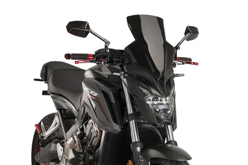 HONDA CB 650 F [2018] - Pare-brise sport nouvelle génération | Noir | PUIG9687N