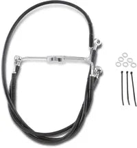 Harley Davidson Flhr [DRAG SPECIALTIES] - Black Vinyl Extended Brake Line Kit