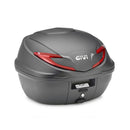 Top case B39N Monolock® avec plaque – volume 39 litres, avec réflecteurs rouges