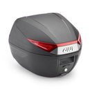 C30N - Top case Monolock avec plaque – noir, avec réflecteurs rouges