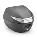 C30NT - Monolock top case with plate – black, with transparent reflectors