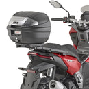 E300 - Monolock Topcase, 30 L., schwarz – Reflektor mit Silberlackierung , m. Platte
