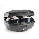 E46NB Riviera Monolock top case with plate - with tinted reflectors and black cover
