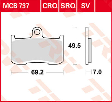 Kawasaki Z 900 B ABS ZR900B [2017-2019] - Front brake pads