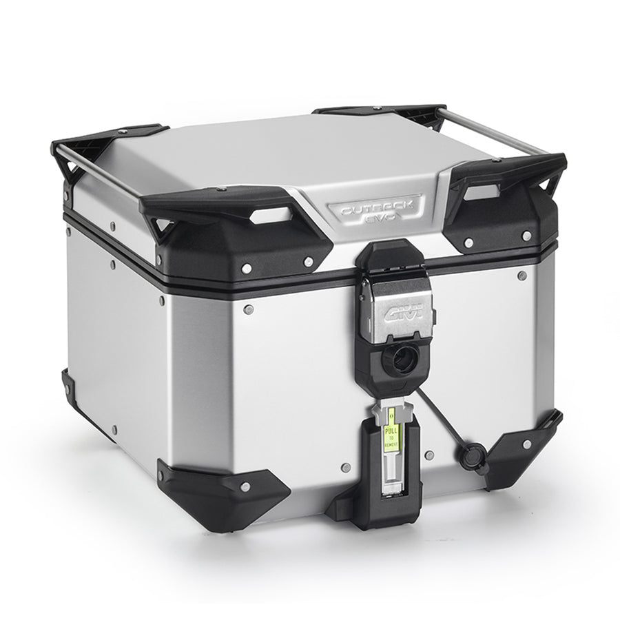 Topcase Trekker Outback EVO Monokey 42 Liter – aus eloxiertem Aluminium, SMART SECURITY LOCK