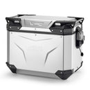 Valise latérale Trekker Outback EVO Monokey 48 litres - gauche, en aluminium anodisé, SMART SEC. VERROUILLAGE
