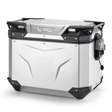 Seitenkoffer Trekker Outback EVO Monokey 48 Liter – Links, aus eloxiertem Aluminium, SMART SEC. LOCK