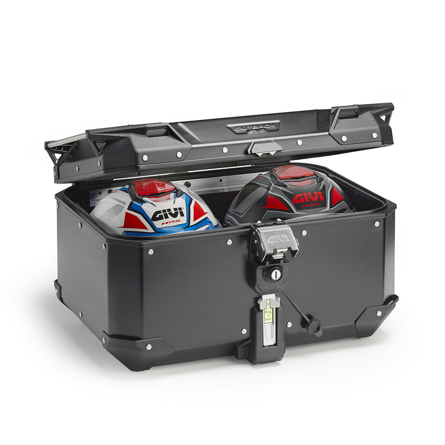 Alu-Topcase schwarz Trekker Outback EVO Monokey – 58 Liter / SMART SECURITY LOCK