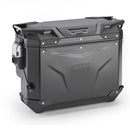 Valise latérale en aluminium Trekker Outback EVO 33 Monokey - noire, décalée sur le côté, droite, SMART SEC LOCK