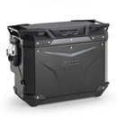 Aluminum side case Trekker Outback EVO 40, black - offset to the side, right, SMART SEC. LOCK