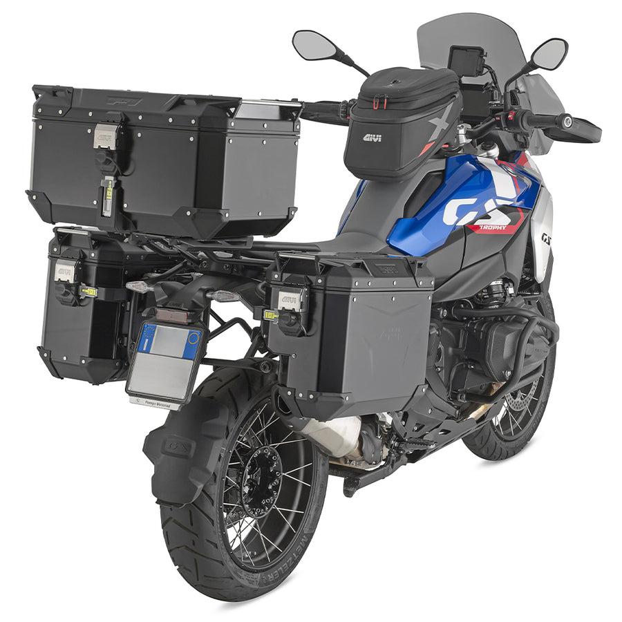 Alu-Seitenkoffer Trekker Outback EVO 37, schwarz – Rechts, 37 Liter / SMART SECURITY LOCK