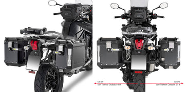 Triumph Tiger Explorer 1200 [GIVI] - Stahlrohr-Seitenkofferträger für Trekker Outback MONOKEY® CAM-SIDE Koffer