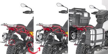 Moto Guzzi V85 TT [GIVI] - support de valise latérale PL ONE-FIT