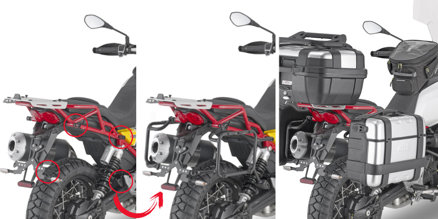 Moto Guzzi V85 TT [GIVI] - side case holder PL ONE-FIT