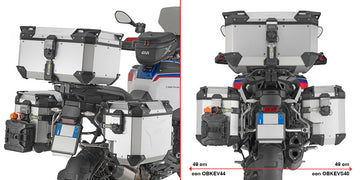 BMW R 1300 GS Adventure [GIVI] - Aus Edelstahl Stahlrohr-Seitenkofferträger PL ONE-FIT mit rechtem seitlichem Versatz