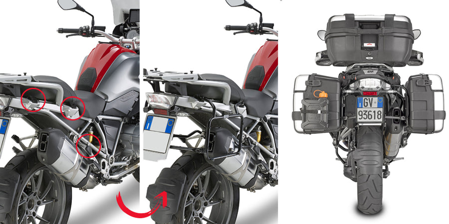 BMW R 1250 GS Adventure [GIVI] - Seitenkoffer-Träger abnehmbar für MONOKEY® Koffer nicht kompatibel mit den Alu