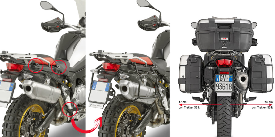BMW F 750 GS [GIVI] - Removable side case carrier for MONOKEY® or RETRO FIT cases