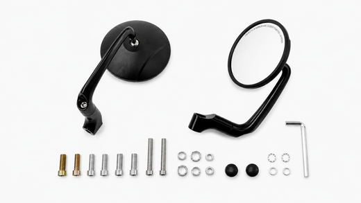 Handlebar end mirrors 2 pieces [E-mark] - Kawasaki Z 125 650 900 H2 RS